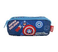 Diakakis Trousse à crayons Captain America Avengers avec 2 compartiments pour enfants, cadeau de rentrée scolaire (Avengers), bleu, Moderne