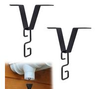 Diakey Lot de 2 chaînes de pluie en forme de V pour gouttières avec clip d'adaptateur, chaînes de pluie pour l'extérieur à suspendre au tuyau de descente, pot de fleurs, support de collecteur, noir