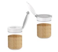 Diakey Lot de 2 pots à épices pour sel et poivre, anti-encrassement, couvercle hermétique, pots à épices en verre avec 2 tailles de trou et étiquettes, 200 ml