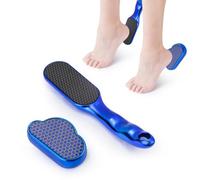 Diakey Lot de 2 râpes à pieds en verre Nano pour callosités, peaux mortes, talons fissurés, outils de pédicure professionnels, bleu