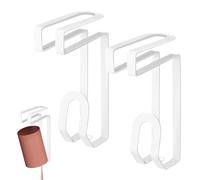 Diakey Lot de 2 supports de brosse à dents sous l'armoire murale de salle de bain, sans perçage, support mural pour brosse à dents électrique et porte-gobelet pour salle de bain, blanc