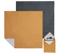 Diakey Lot de 2 trousses de maquillage autocollantes en tissu magique - 55 x 55 cm - Anti-rayures - Pour appareil photo - Pochette de maquillage ouverte à plat pour voyage, Noir + kaki.