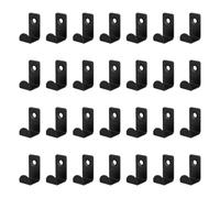 Diakey Lot de 28 supports muraux pour disques vinyles en acier inoxydable avec vis, noir court