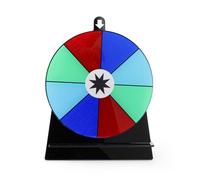 Diakey Roue de prix rotative de 15 cm, roue de roulette de table colorée avec support pour fête, salon, carnaval, 8 emplacements