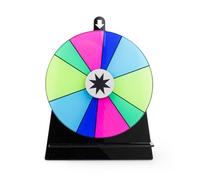 Diakey Roue de prix rotative de 15 cm, roue de roulette de table colorée avec support pour fête, salon, carnaval, 10 emplacements