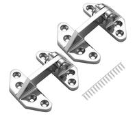 DIALESHU Lot de 2 charnières robustes à longue portée de 9,2 x 7,3 cm en acier inoxydable 316, charnières de porte d'armoire robustes avec vis