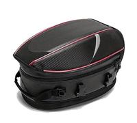 DIALFA Sacoche Moto Arrière pour Yamaha XSR 125 2021-2024, Sac de Queue Moto Sac de Rangement avec Bandes Réfléchissantes et Housse de Pluie Accessoires Voyage,A Red