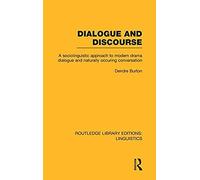 Dialogue And Discourse (Rle Linguistics C