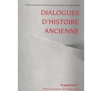 Dialogues d'histoire ancienne, Supplément 7 : L'histoire de l'alimentation dans l'Antiquité : Bilan historiographique