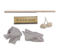 Dialux Gold - Pâte à polir solide, pain de 100g, pour la super-finition des métaux précieux, bijoux, convient aussi pour les plastiques haut de gamme, très haute brillance (Avec accessoires)