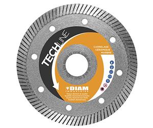 DIAM INDUSTRIES Disque Professionnel 125 mm x 22 mm Pierre Dure et Grès Pleine Masse