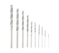 Diamant 10 pièces foret hélicoïdal 0,8-4,0mm, outils de forage pointe de foret, pour métaux, pierres précieuses, pendentifs