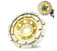 Diamant à Meuler Béton Disque Diamant Meule Assiette Diamantée 125x22,2mm Meule Diamantée Universel pour Poncer Béton Pierre Marbre Granit Chape Maçonnerie Disque Meuleuse Double Rangée