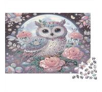Diamant Art Hibou Puzzle 1000 Pièces Adulte avec Clic Parfait,Ensemble De Casse-tête en Puzzle énigme De Compétence Logique pour Un Hobby Créatif,Puzzle À La Meilleure Évaluation 38x26cm/1000pcs