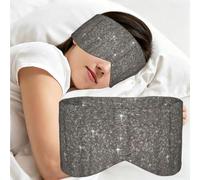 Diamant blanc argenté gris, Masque de sommeil pour la maison, les voyages et le travail posté, couvrant entièrement les yeux et bloquant la lumière