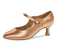 Diamant Chaussures de Danse Femmes 186-177-094 - Satin Beige - Normal - 5 cm Flare - Taille: UK 7.5