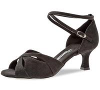 Diamant Chaussures de Danse Latine pour Femme Salon, Noir, 44 EU