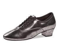 Diamant Chaussures de Danse pour Femmes 140-034-419 - Suede Noir/Argent - Normale - 3,7 cm Cuban - Taille: UK 6