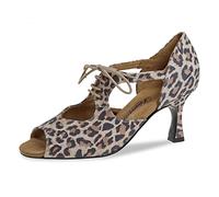 Diamant Chaussures de Danse pour Femmes 190-087-329-V - Suede Leopard - 6,5 cm Flare - Semelle VarioSpin - UK 2,5