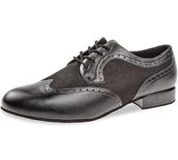 Diamant Chaussures de Danse pour Hommes 089-026-145 - Cuir Noir - Extra Large - 2 cm Standard - Semelle en Daim - Taille: UK 8