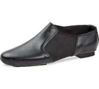 Diamant Chaussures de jazz modèle JS1-CG-SW avec élastique et semelle en caoutchouc divisée en cuir noir, Noir , 29 EU