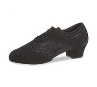 Diamant Chaussures d'entraînement pour Femmes 188-234-548-V - Microfibre/Noir pailleté - 3,7 cm Cuban - Semelle VarioSpin UK 2,5