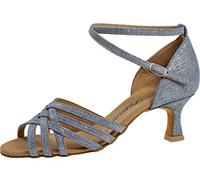 Diamant Femmes Chaussures de Danse 008-077-442 - Textile Bleu (Jeans Print) - 5 cm Flare - Special Edition - Taille: UK 3