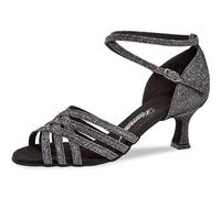 Diamant Femmes Chaussures de Danse 008-077-519 - Brocart Noir/Argent - 5 cm Flare - Special Edition - Taille: UK 3