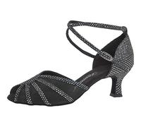 Diamant TANZSCHUHMANUFAKTUR Femme 020-077-183 Chaussure de Danse, Noir Multicolore, 38 2/3 EU