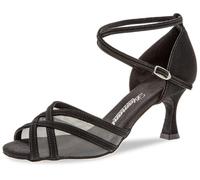 Diamant Femmes Chaussures de Danse 035-087-040 - Nubuk Noir - 6,5 cm Flare - Taille: UK 7,5