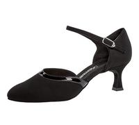 Diamant Femmes Chaussures de Danse 049-106-106 - Nubuk Noir - 5 cm Flare - Taille: UK 5,5