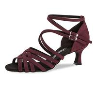 Diamant Femmes Chaussures de Danse 108-077-132 - Suède Bordéaux - 5 cm Flare - Special Edition - Taille: UK 7