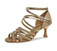Diamant Femmes Chaussures de Danse 108-087-559 - Or/Beige - 6,5 cm Flare - Special Edition - Taille: UK 3