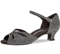 Diamant Femmes Chaussures de Danse 144-011-183 - Textile Noir/Argent Hologramme - 4,2 cm Spanish - Taille: UK 7,5