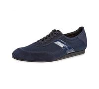 Diamant Hommes Baskets de Danse 192-425-582-V - Cuir Velours/Mesh Bleu Marine - Talon compensé de 1,5 cm - VarioSpin Sohle - Taille: UK 12