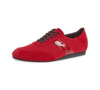 Diamant Hommes Danse Sneakers 192-425-579-V -Suède/Mesh Rouge - 1,5 cm Talon compensé - VarioSpin Semelle - UK 6,5