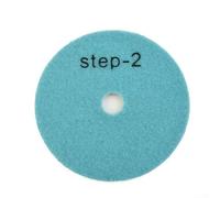 Diamant humide en 3 étapes pour tampons de 100 mm pour granit, béton, marbre, pierres avec poudre de résine et diamant synthétique (grain 2)
