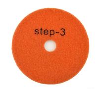Diamant humide en 3 étapes pour tampons de 100 mm pour granit, béton, marbre, pierres avec poudre de résine et diamant synthétique (grain 3)