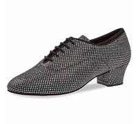 Diamant - Ladies Trainers 140-034-183-A - Velours Noir/Multicouleur - 3,7 cm Cubain - Édition spéciale - Made in Germany