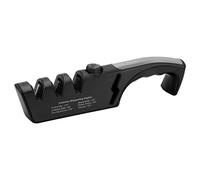 Diamant noir ergonomique multitifonctionnel de pointeur de couteau à pointe ajusté 3 étapes outil de cuisine pour tous (Noir)