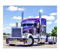 Diamant Painting Complet Grand Format Camion bleu DIY 5D Diamant Peinture Point de Croix Peinture par numéros Kit Strass Broderie Bricolage Artisanat Home Décoration Murale 40x60cm X-572