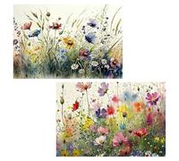 Diamant Peinture Fleurs Sauvages 2 Combo Adulte Diamant Peinture DIY Peinture Diamant Broderie Peinture Décoration Murale Kit Complet 30x40 cm