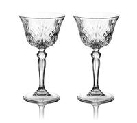 DIAMANTE Chatsworth Coupette Lot de 2 flûtes à champagne à cocktail Nick & Nora Mini Coupe en cristal sans plomb