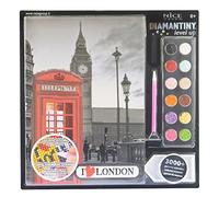 DIAMANTINY Level Up 96321 Creative Art Kit de peinture diamant crée la mosaïque City, London, Multicolor