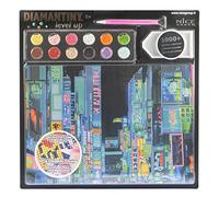 DIAMANTINY Level Up 96323 - Kit de peinture diamant crée la mosaïque City, Tokyo, Multicolor,