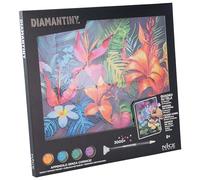 DIAMANTINY Level Up - CADRE - Creative Art, Diamond Painting Kit, crée la mosaïque Tropical Flowers