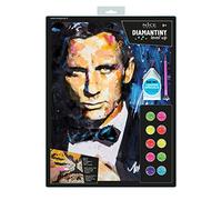 DIAMANTINY Level Up-PLUS Celebrities-Activités Crystal Art, Diamond Painting Kit, Daniel Craig, A4, 96463