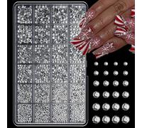 Diamants colorés pour ongles en résine, 24 compartiments, avec différents Styles, pour la maison, le Salon et les fêtes, ensemble de décorations d ' ongles en résine