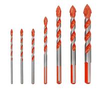 diamants en briques, Foret à béton fileté triangulaire 4-12 mm en acier tungstène for carrelage et marbre, plusieurs pièces(5pcs Set B With Box)