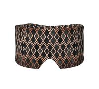Diamants géo cuivre et noirs,Masque pour les yeux bloquant la lumière Cache-yeux et cache-oreilles pour le sommeil